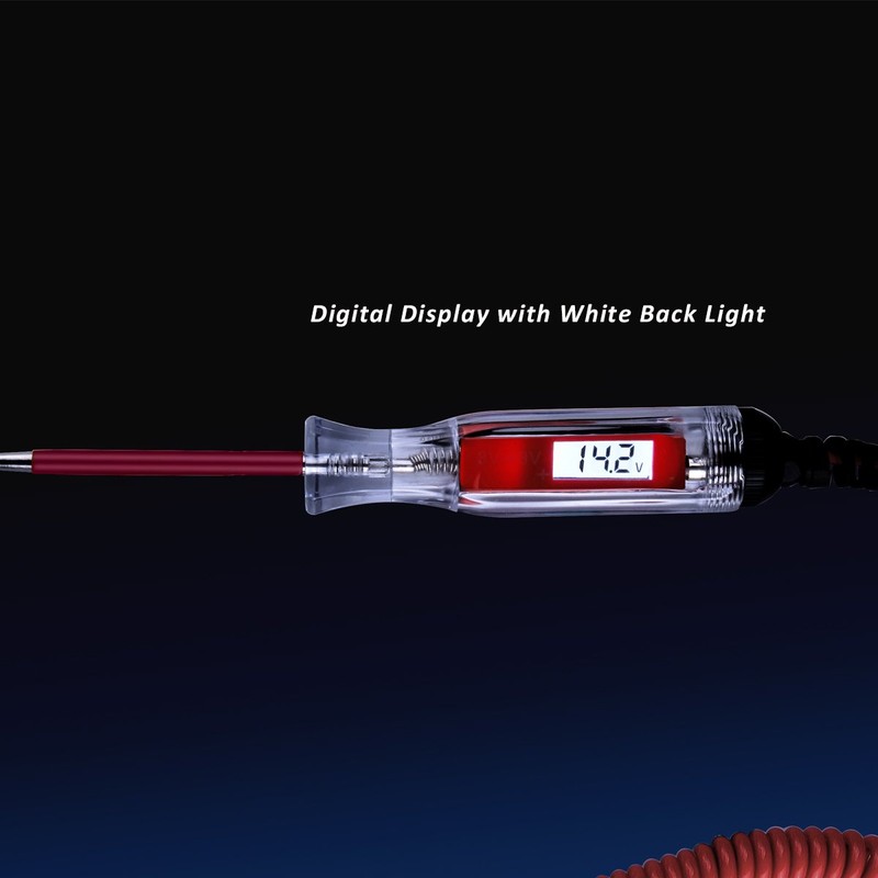 JASTIND Premium 3-48V DC Digital LCD Display Test Light with