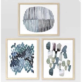 Project 62 Framed Watercolor Blue Abstracts (16 x 20in) - Pack of 3