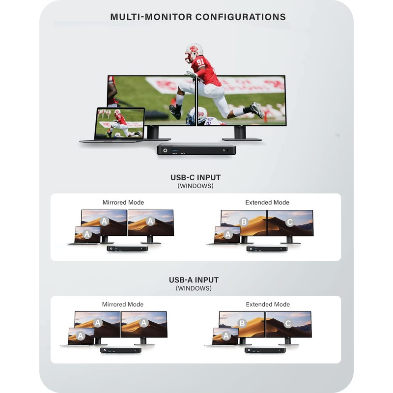 Alogic MX2 USB-C Dual Display DP Alt. Mode Docking Station