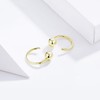 TIFLA Round Ball Earrings, Women's, 925 Silver, Hooks, Binaural Pair,
