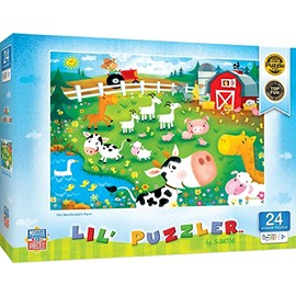 Baby Fanatic MasterPieces Lil Puzzler 24 Piece Jigsaw Puzzle for Kids - Old MacDonald's Farm - 19"x14"