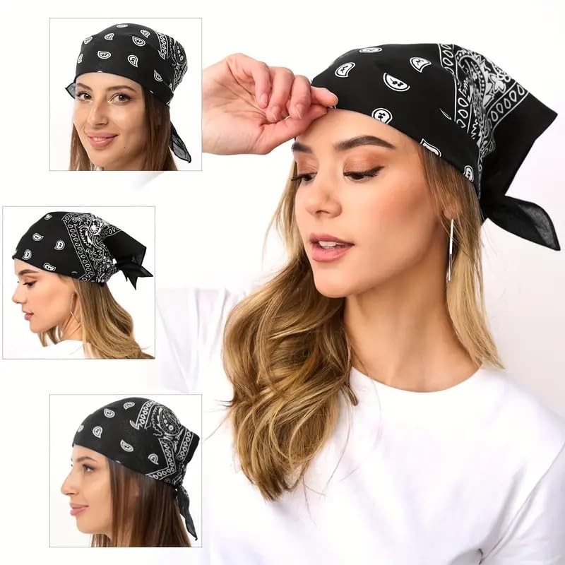Kiran Fashion Bandana HEadband Scarf headscarf Unisex Men Woman Plain