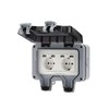 Outdoor Socket with USB Ports IP66 Weatherproof for Wet Room