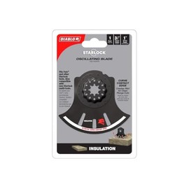 Diablo Starlock Bi-Metal Oscillating Blade for Insulation - Ultra-Hardened Cutting Edge, 3-1/2" Width of Cut, 1" Cutting Depth - DOS350RI