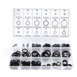 Oil and Heat Resistant O Rings 225 Pieces Assorted O Ring Kit O-Rings Assortment Kit Orings Assortment Kit for Automobile Gasket Fuel Resistant Faucet Installation