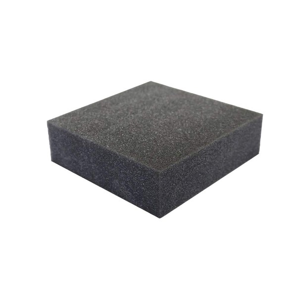 FoamRush 2" x 10" x 15" Charcoal Upholstery Foam Cushion