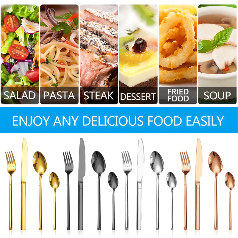Silverware Set for 4 24-Piece Stainless Steel Flatware Cutlery Set