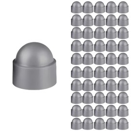 50Pcs Hex Nut Cover M6 Bolt Dome Caps Covers Protection Caps Cover Plastic Dome Bolt Nut for Hex Hexagon Nuts Screws Bolts,Grey