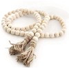 58inch Wood Beads Garland Farmhouse Beads - Natural Prayer Wood