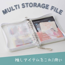 Raymay Fujii KP52MG Binder Kept Multi-Storage File, 6 Holes, A5, Moon Gray