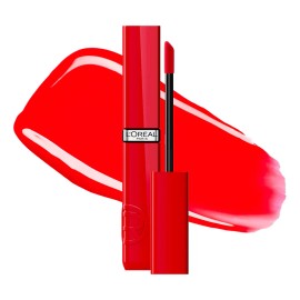 L'Oréal Paris Infallible Laque Resistance, Labial Líquido con Acabado Brilloso de Larga Duración Hasta por 16h, Fórmula Ligera Sin Sensación Pegajosa, Tono Red Poppy, 5 ml