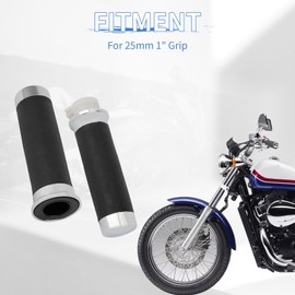 PSLER 25MM 1" Handlebar Grip - OEM:53145-MM8-000 25mm Right Grip Dual Throttle Tube & Left Handlebar Grip Suitable for VT XVS Shadow 400/600/750/1100/1300