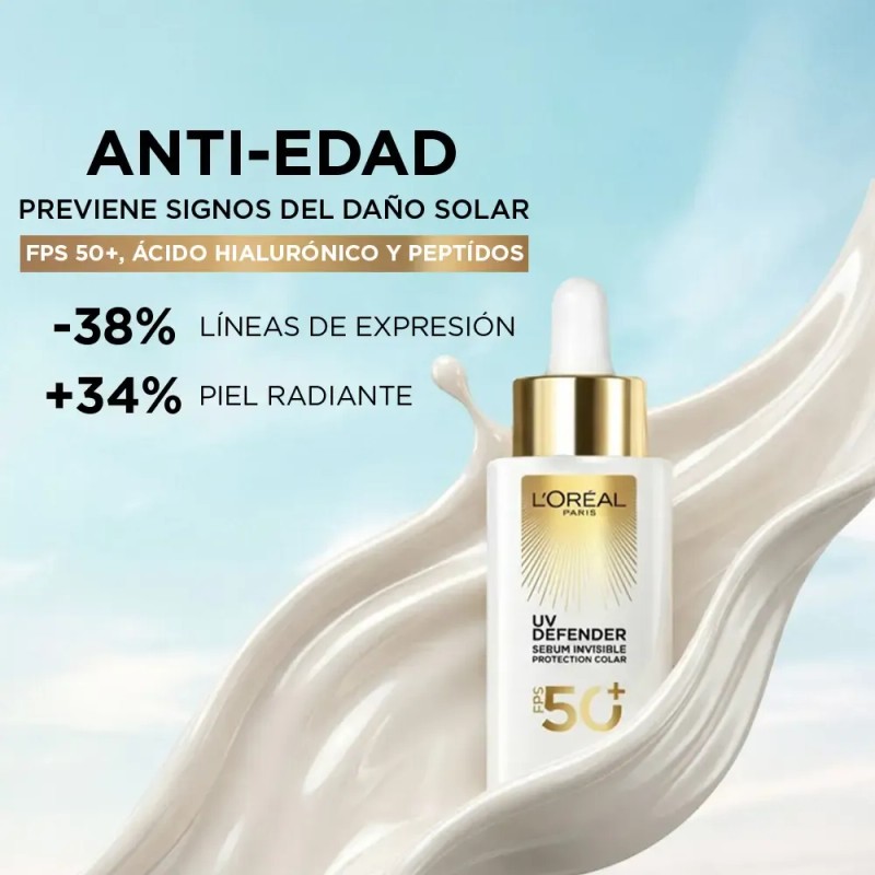L'Oreal Paris UV Defender Sérum Invisible Protector Solar Diario FPS50+