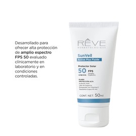 Reve Dermatologique | SunVeil Active Plus Fluide FPS 50 - Protector Solar - Filtro UVA y Filtro UVB – Resistente al agua -50 ml