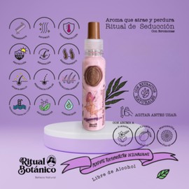 Ritual Botanico Perfume Termoprotector para Cabello, Sin Alcohol, Antifrizz, Desenredante, Proteccion solar, Con Feromonas, Aroma Seductor Frutal y Floral, Todo Tipo de Cabello 120ml, Pink