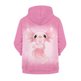 Ystardream Cute Zip Up Axolotl Fashion Hoodies & Sweatshirts for Girls 11-13 Hoodies and Sweaters for Teens Long Hoody Sweater Tops Sports Shirt Kids Clothing