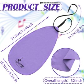Yinder 8 Pcs Clarinet Swab Clarinet Cleaning Cloth Pull Through Swab Instrument Cleaner Cloth Clarinet Cleaning Cloth Swab for Inside Tube Suitable Clarinet Piccolo Flute Sax Saxophone (Purple)
