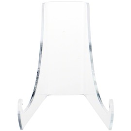 Plymor Clear Acrylic Flat Back Display Easel with Extra Deep Support Ledges, 3" H x 3.125" W x 4" D (3 Pack)