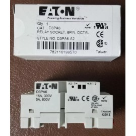 EATON D3PA6 GENERAL PURPOSE PLUG-IN RELAY SOCKET 8 PIN OCTAL