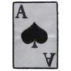 Reflective Ace of Spades Patch - 2x3 inch. Embroidered Iron