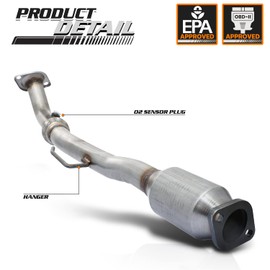 M-AUTO Catalytic Converter Compatible with 2002 2003 2004 2005 Nissan Altima V6 2004 2005 2006 Nissan Quest V6, Fits Models with 4 Speed Transmission Or Manual (EPA Compliant)