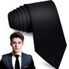 Paradi star Men's Tie,3.15 inch Solid Color Formal Necktie for