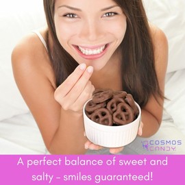 Milk Chocolate Covered Mini Pretzels in Resealable Bag Cosmos Candy Bag, Snacks, Desserts 1 lb
