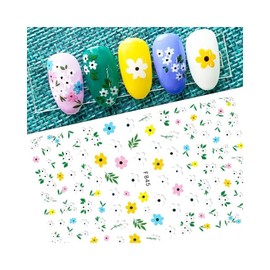 Flower Branch Leaf Nail Sticker Rabbit Bird Swallow Rose Geometric Figure Line F845 Nail Wraps Stickers Manicure Supplies for Women Nails Full Long Lasting Easy Apply and Remove