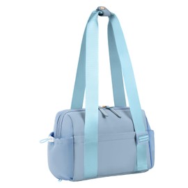 WOOMADA Waterproof Small Gym Bag for Women Mini Duffle Bag with Wet Compartment Cute Workout Yoga Fitness Sport Tote(Sky Blue)