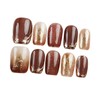 Herbeluemily Nail Tip, Short, Handmade, Storage Case, Set of 10,