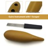 xinyee Guiro Instrument with 1 Scraper Portable Fish Shaped Latin