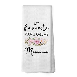 Mcehtle Mawmaw Gifts Kitchen Towels, Grandma Gifts from Grandchildren Grandkids Hand Towel, Grandmother Gift, My Favorite People Call Me Mawmaw Decorative Tea Towel Dish Towels 16x24 Inch