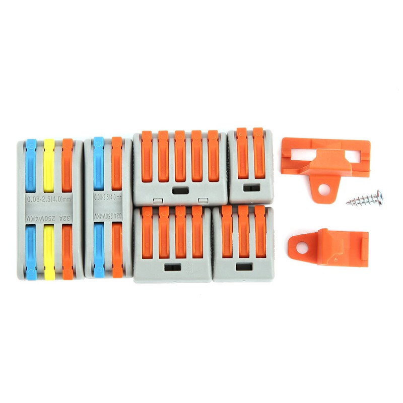 82Pcs Wiring Connector Conductor PCT Colorful Connecting Terminals with Bracket