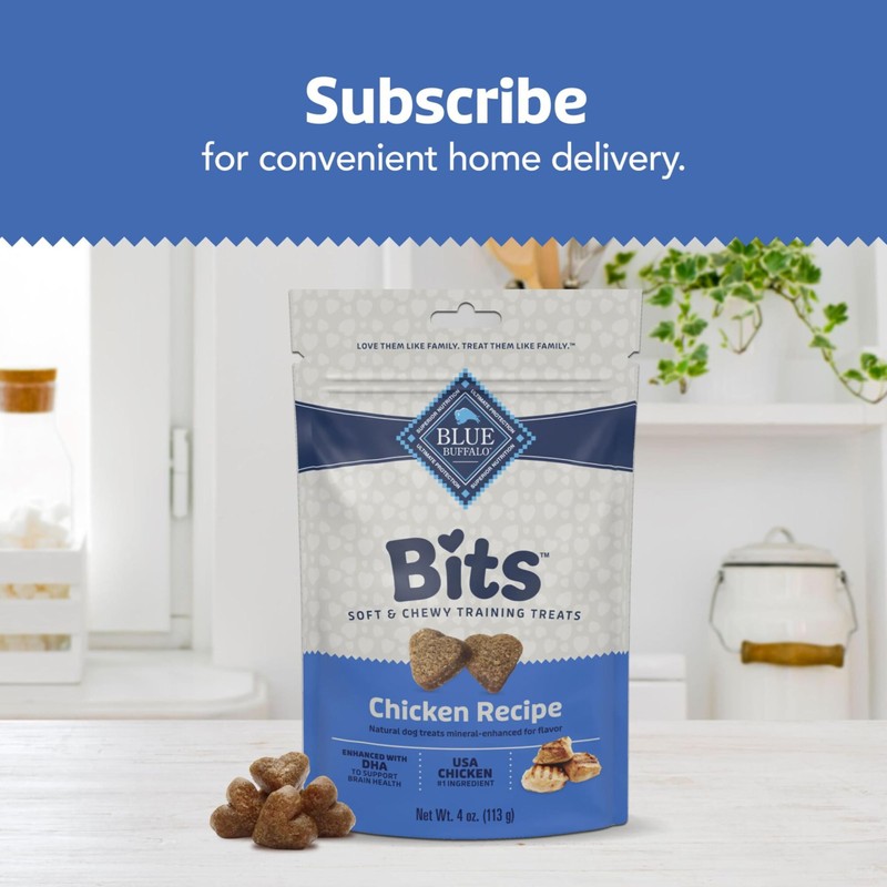Blue Buffalo Bits Soft Dog Treats for Training, Made with