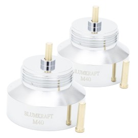 BLUMKRAFT Set of 2 Metal Adapters for Braukmann Oventrop and Pruss M40 x1.5 (Prototype) to M30 x 1.5 Thermostat/Thermostatic Head M30 x 1.5 Male New Model June 2025