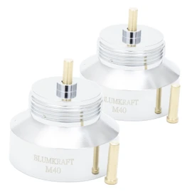 BLUMKRAFT Set of 2 Metal Adapters for Braukmann Oventrop and Pruss M40 x1.5 (Prototype) to M30 x 1.5 Thermostat/Thermostatic Head M30 x 1.5 Male New Model June 2025