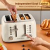 Roter Mond Toaster 4 Slice Retro Stainless Steel with Extra