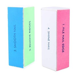 Lima para Pulir Uñas, Nail Art Shiner Buffer Pulido Bloque de 4 Formas Lima de Lijado de Manicura Pulido y Alisado Eficaz para el Cuidado de las Uñas 