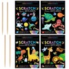 BEELUKY 4 Pieces Scratch Pictures for Children Magic Scratch Book