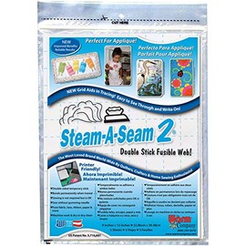 Warm Company Steam-A-Seam 2 Double Stick Fusible Web-9"X12" Sheets 5/Pkg (5517) (4 Pack)