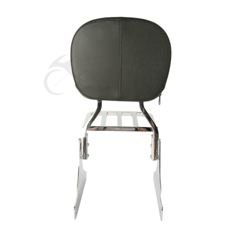 XFMT Chrome Backrest Sissy Bar W/Luggage Rack Compatible with Harley