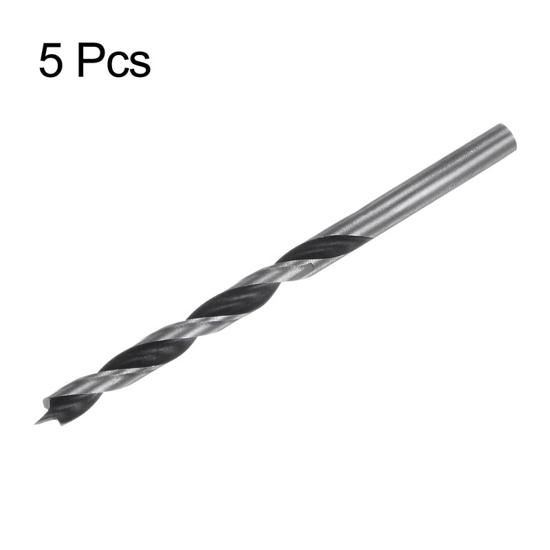 HARFINGTON 5pcs Brad Point Drill Bits 5mm Precise Cutting with