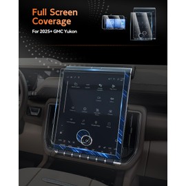 For 2025 2026 GMC Yukon Screen Protector - 16.8 Inch & Dual 12.6 Inch 9H HD Tempered Glass - Yukon (Elevation, AT4, Denali, AT4 Ultimate, Denali Ultimate) Touchscreen & Dual Rear Media Accessories