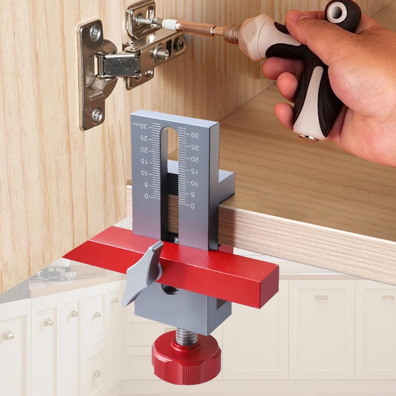 Positioner for Installing Cabinet Doors, Versatile Hardware Device, Efficient Cabinet