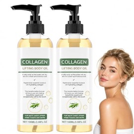 2PCS Collagen Body Oil for Skin Tightening – Collagen Lifting Body Oil for Firm, Smooth & Hydrated Skin – Anti-Ageing Collagen Oil for Daily Massage & Body Care