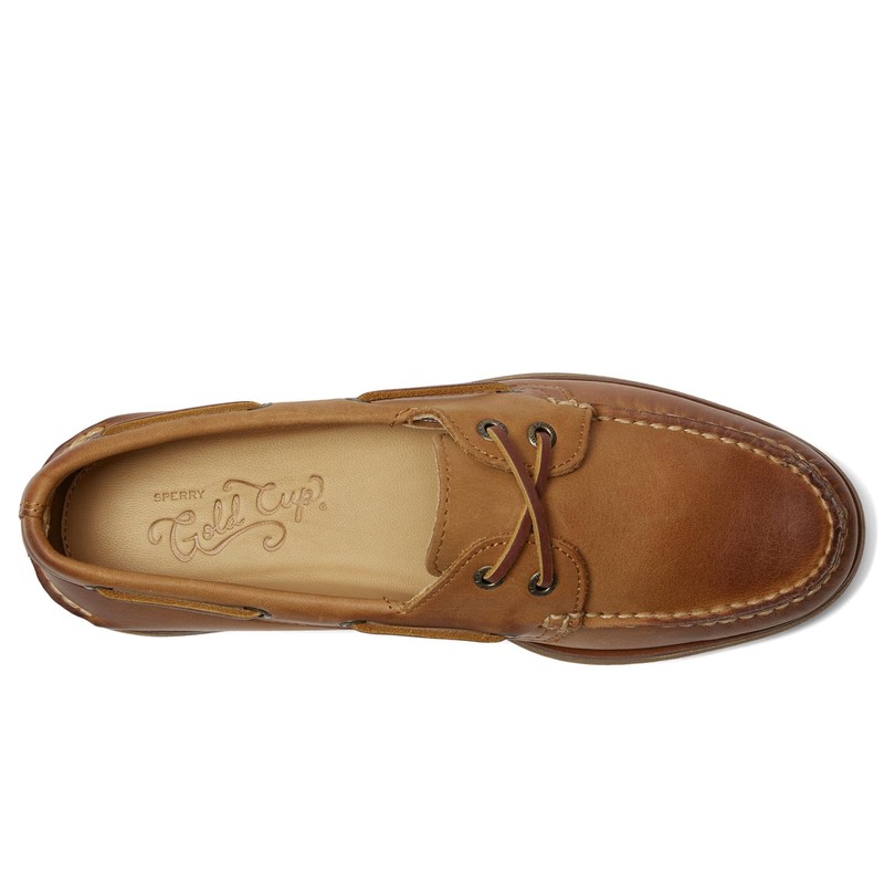 Sperry Men's Gold A/O 2-Eye Boat Shoe, Medium Beige, 11.5