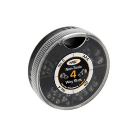 NGT 4 Way Dispenser - Non Toxic Fishing Split Shot - AAA, BB, 4,6