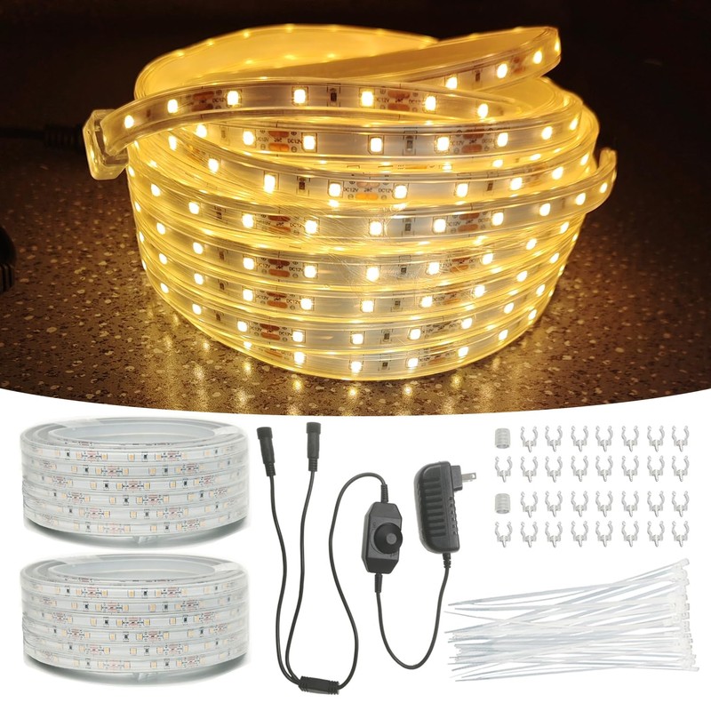 RYGDENG 1200LEDs Rope Lights 66FT Waterproof Dimmable for Patio