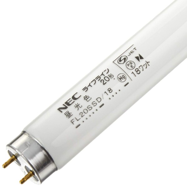 NEC Lighting NEC General Fluorescent Lamp, Brightness, 1,070 lm, Power Consumption, 18 W, FL20SSD18, Daylight
