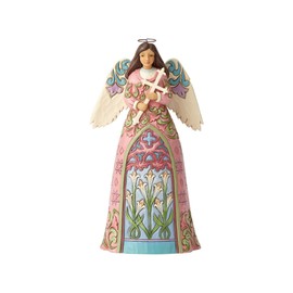 Enesco Jim Shore Heartwood Creek Angel with Cross and Lilies